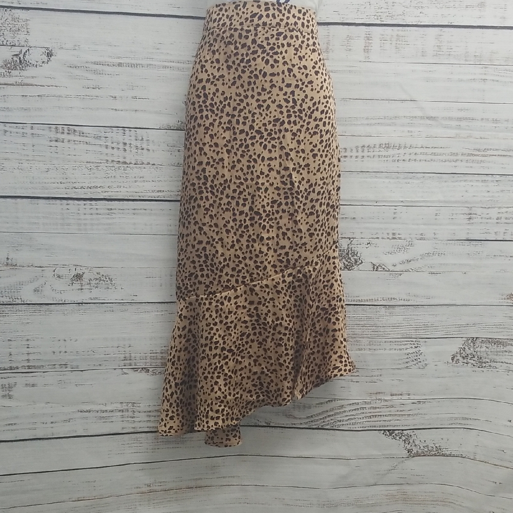 Shein Leopard Print Midi Skirt